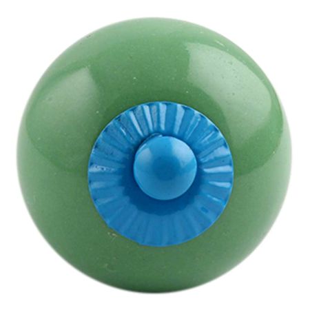 Solid Pea Green Turquoise Fitting Ceramic Knob
